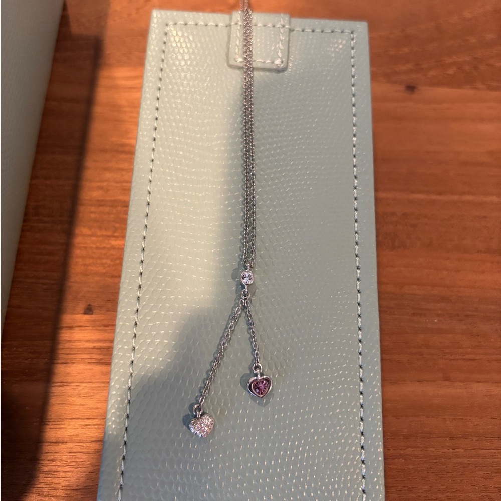 Swarovski pink heart necklace